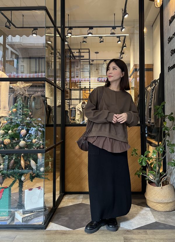 Jn113.必買口袋A字針織裙 