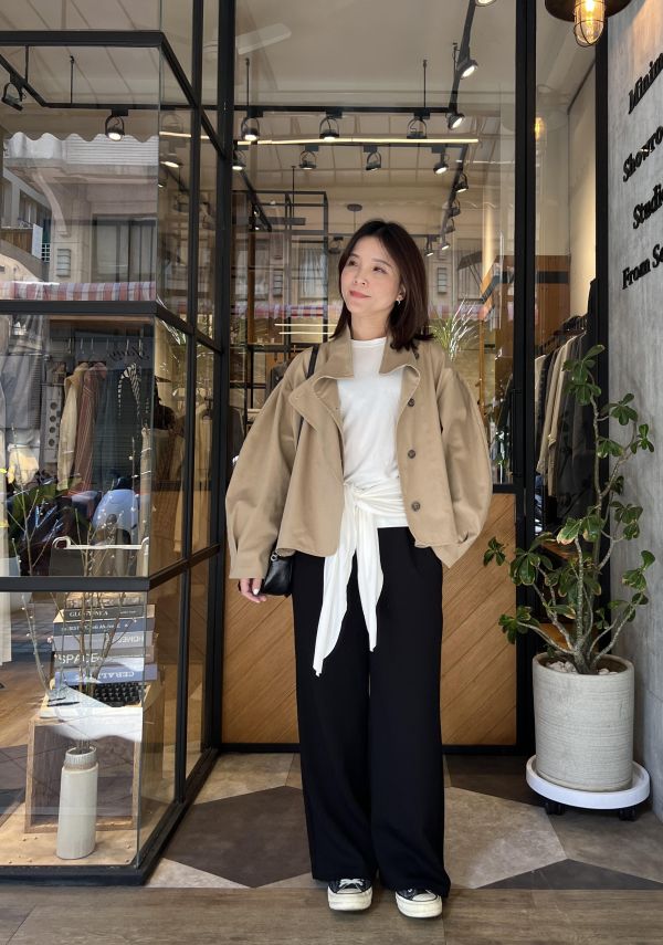 Mh311.質感親膚附披肩t 