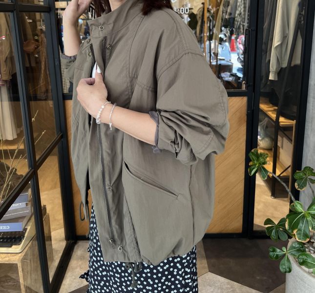 Ap420. 小立領輕工裝風衣外套 