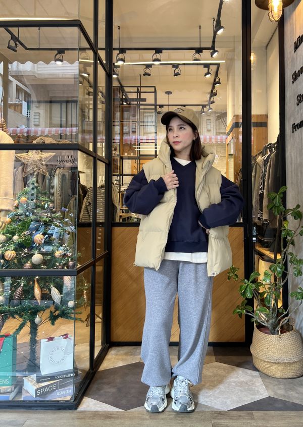 Jn116.全員必收每天穿連帽鋪棉背心 