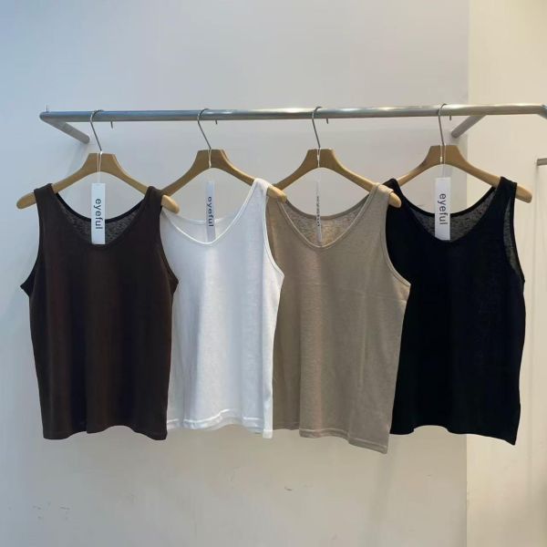 Ap422.混棉麻基礎背心 