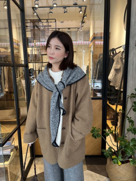 Dc124.超加分滾邊披肩圍巾 