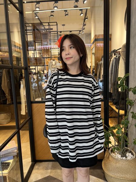 Ma308.必買好看配色條紋t 