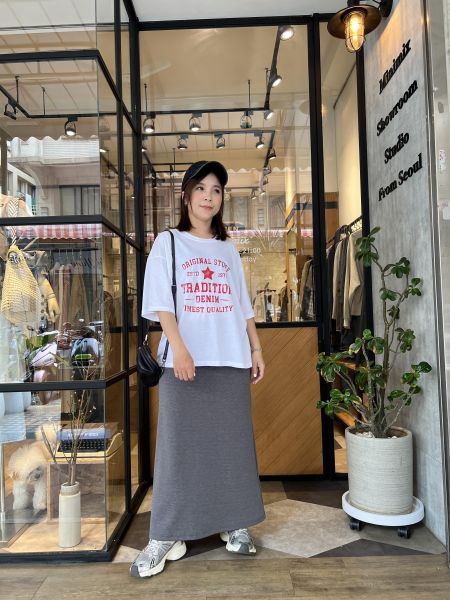 Ap405.質感水洗星星t 