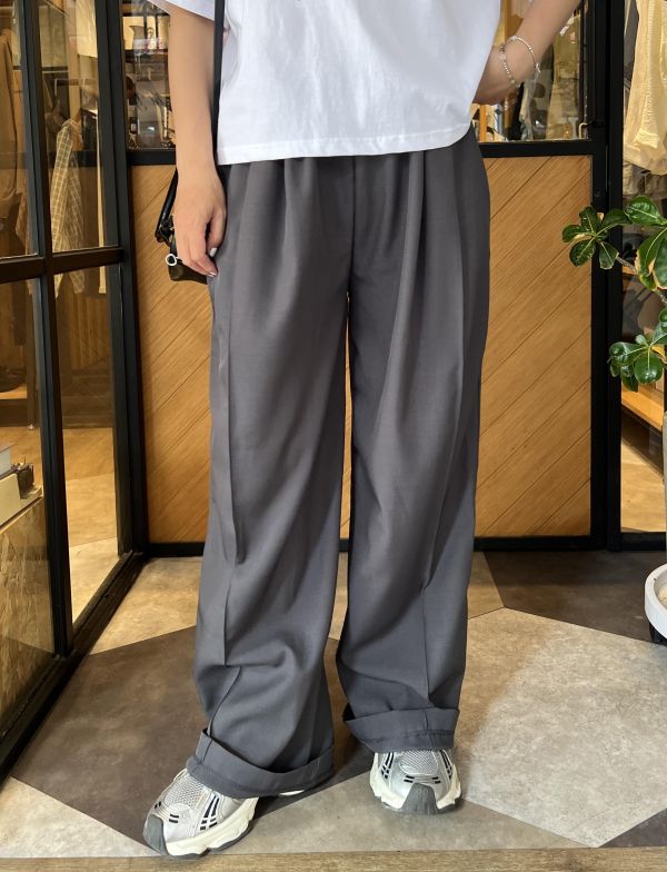 Ai17.不挑人西料寬褲 