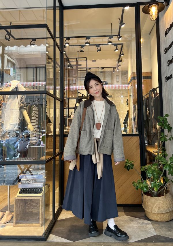 Nn111.超美絨面打褶裙 