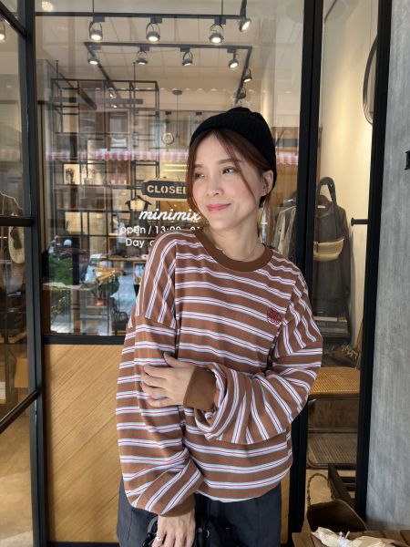 Nv103.好看配色條紋mtm 