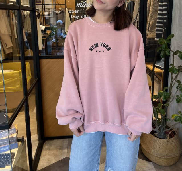 Hn107.超好看剪裁New York 水洗大學t 