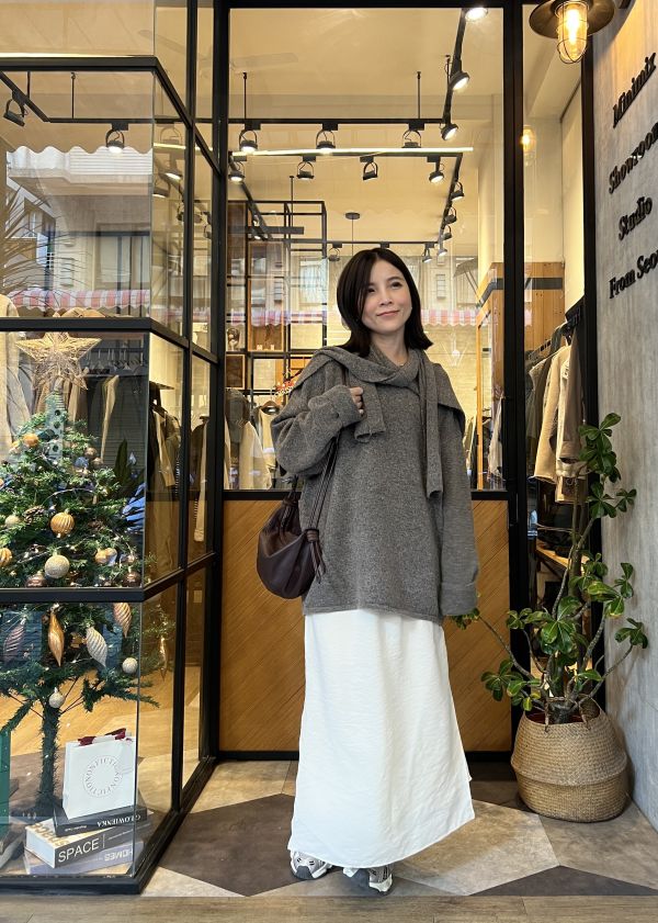 Dm106.附披肩慵懶QQ毛衣 