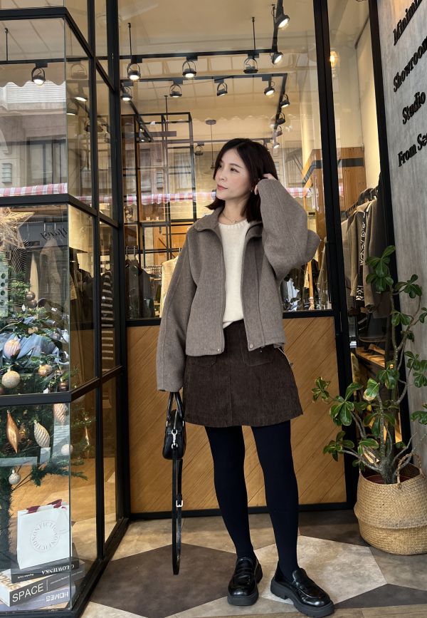 J122.神裙家質感絨面裙褲 