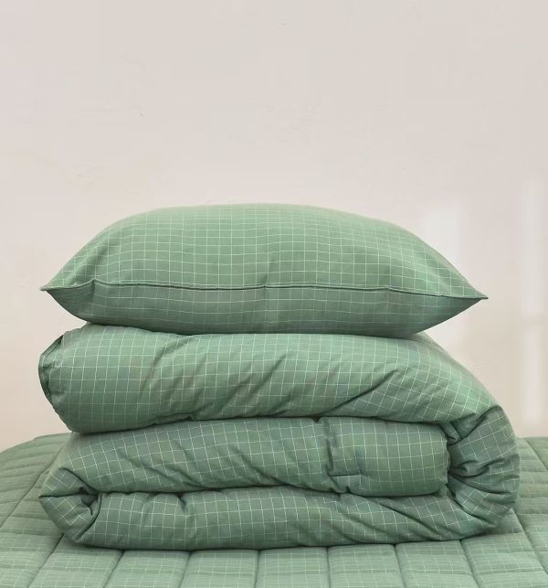 kg85.無印風線格四季被/綠 