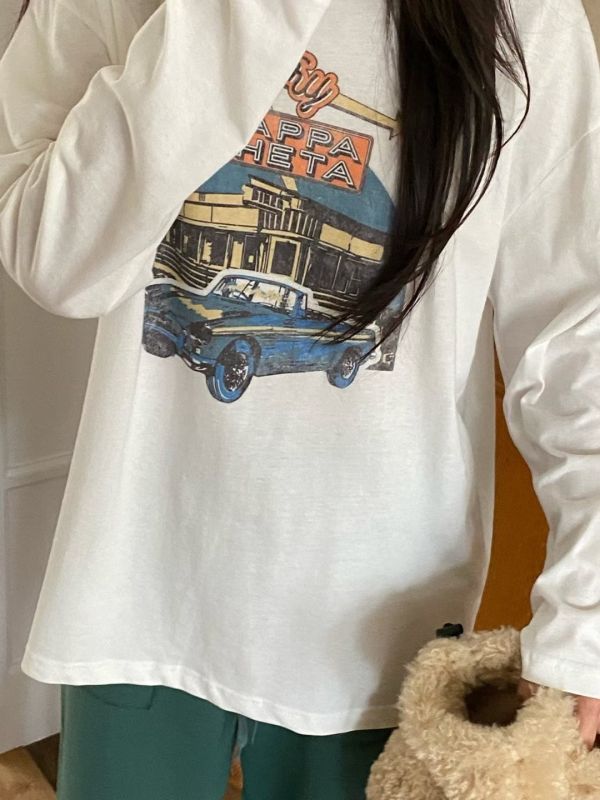 Nv102.質感復古跑車t 