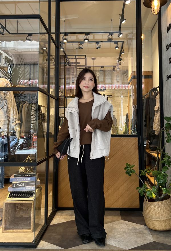 Dc104.一針到底cashmere 上衣 