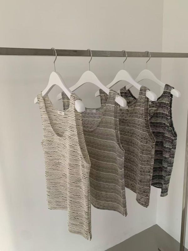 Ai10.渡假感混色針織背心 