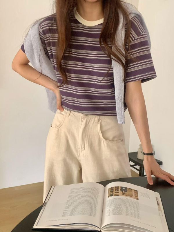 My505.顏色好美條紋t 