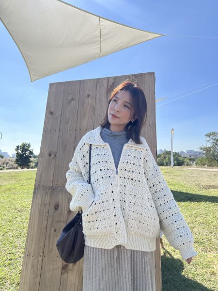 Dc120.超美編織鉤針外套 