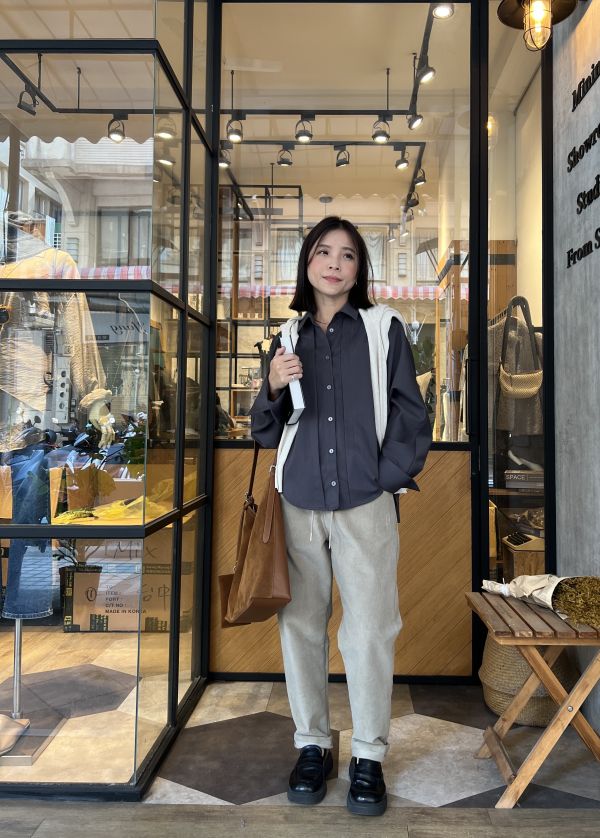 Nv120.設計愛牌檔口剪裁襯衫 