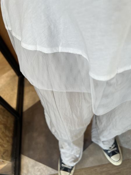 Ai27.完美質感拼紗上衣服 