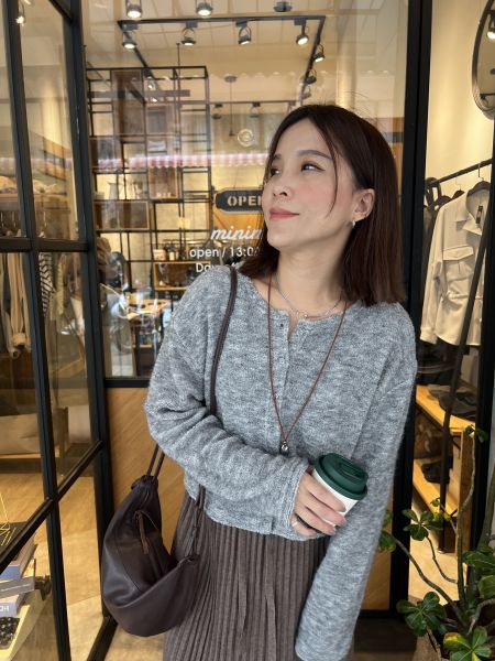 Dc103.完美比例混羊毛開釦衫 