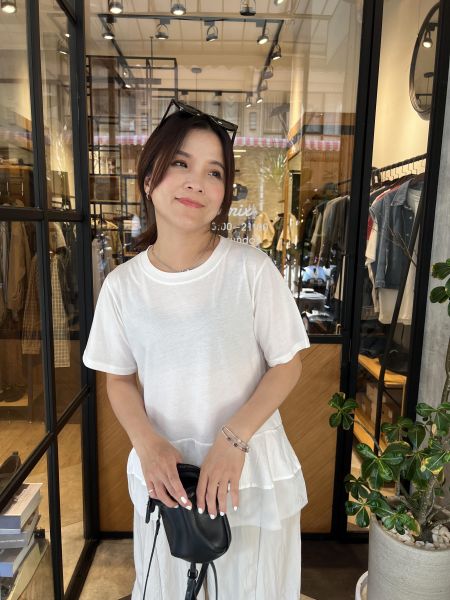 Ai27.完美質感拼紗上衣服 