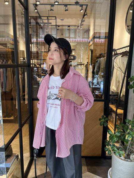 Ai25.質感抗皺2way直條襯衫外 