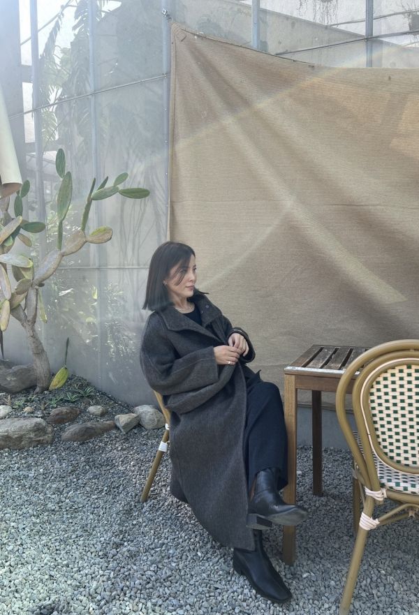 Dm126.時髦度爆棚的立領手工長大衣 