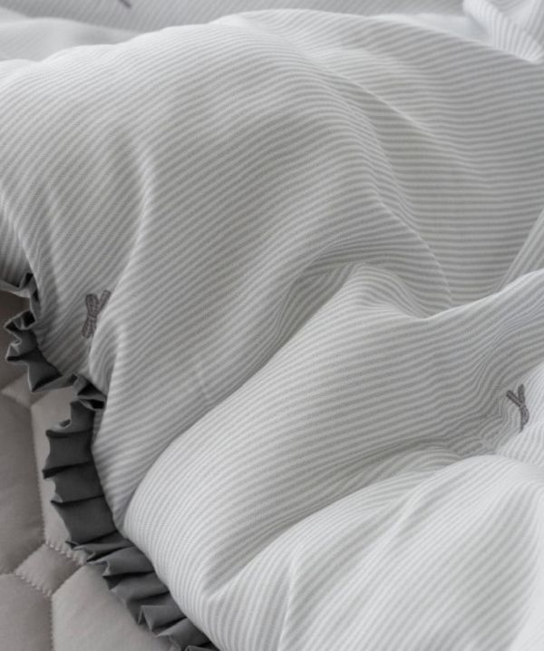 Kg15.法式蝴蝶結刺繡天絲厚被/奶茶 