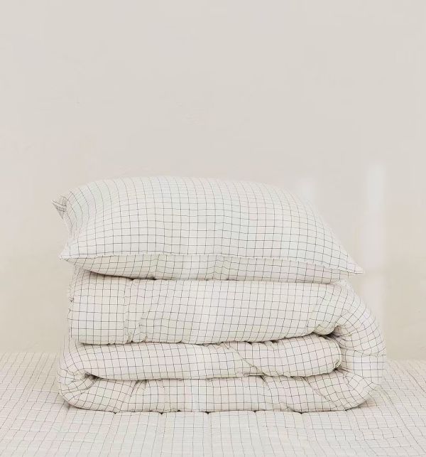 kg82.無印風線格四季被/白 