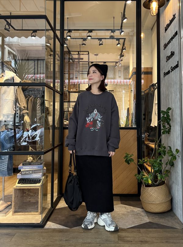 Dc109.室友共穿時髦聖誕老人大學t 