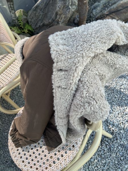 Dm125.愛不釋手雙面穿QQ毛外套 