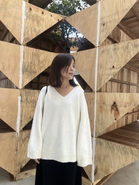 Jn105.必買軟綿v領羊毛毛衣 