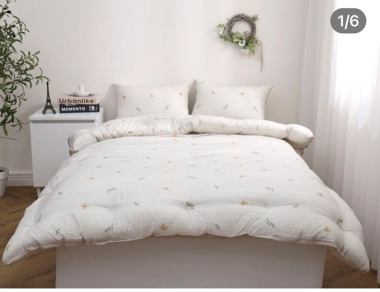 Kg26清新格紋小熊四季厚被/米色 