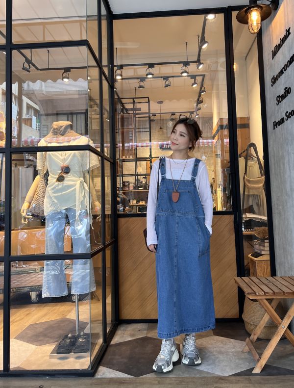 At925.超美牛仔吊帶裙 
