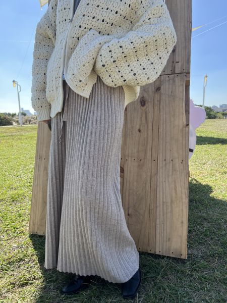 Dc113.不挑人質感S家針織細摺裙 