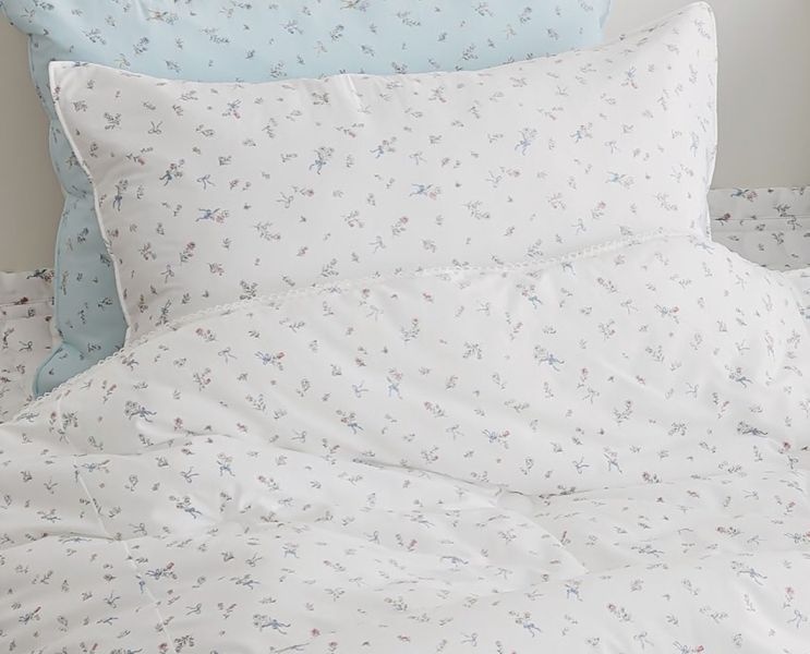 Kg63.膠原蛋白天絲蝴蝶結花語四季被/白色 