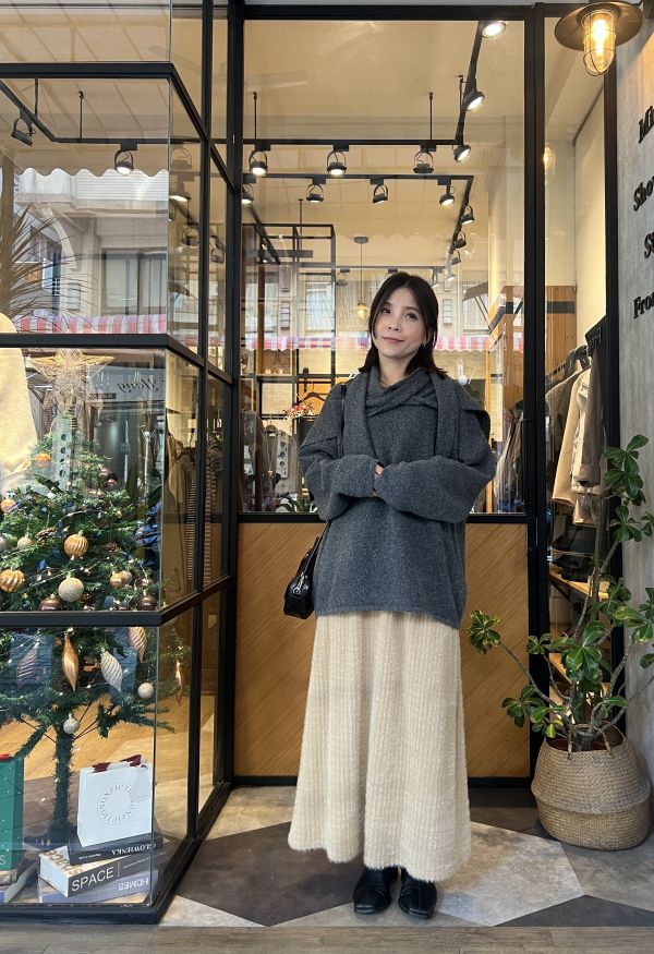 Dm106.附披肩慵懶QQ毛衣 