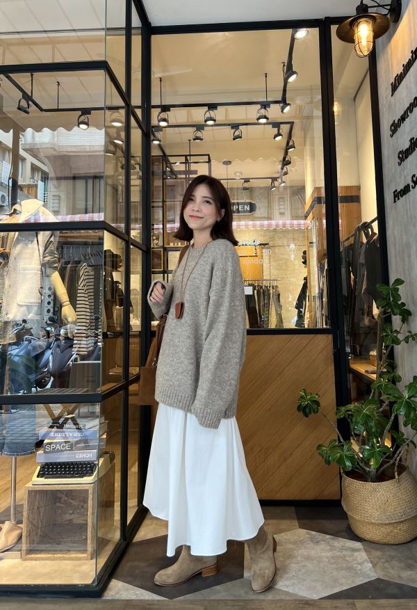 Nn111.超美絨面打褶裙 