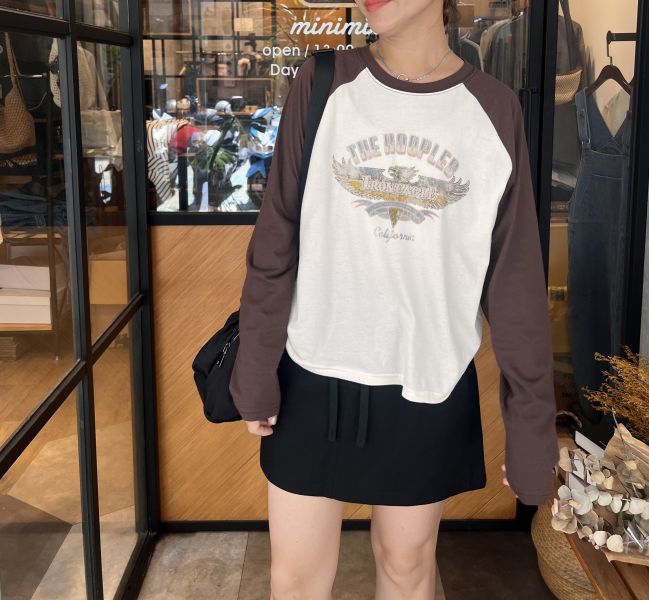 Aa902.必買仿古著接袖T 
