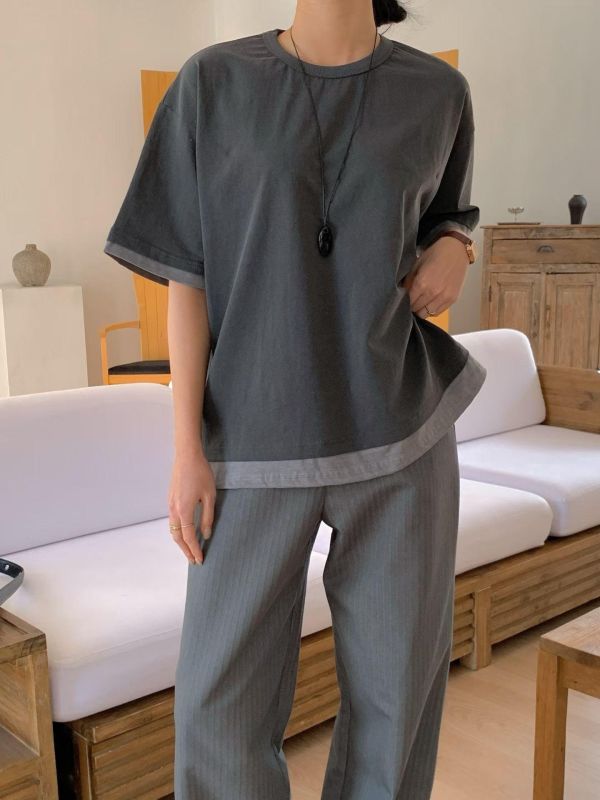 Mh304.愛牌家假2件水洗t 