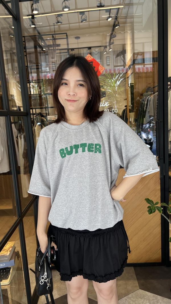 Mh313.可愛夏日版Butter 短袖大學t 