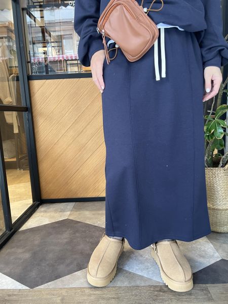 Sp118.(必買）可配套裝美版棉裙/深藍 