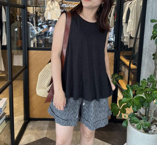 Ju23.不挑人涼感紋路短褲 
