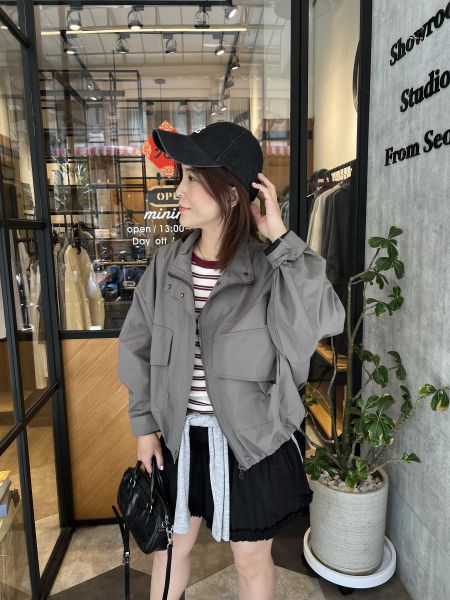 Mh312.延展條紋拼色針織背心 