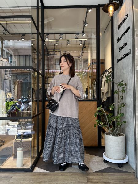 Mh307.無肩線美色水洗t 