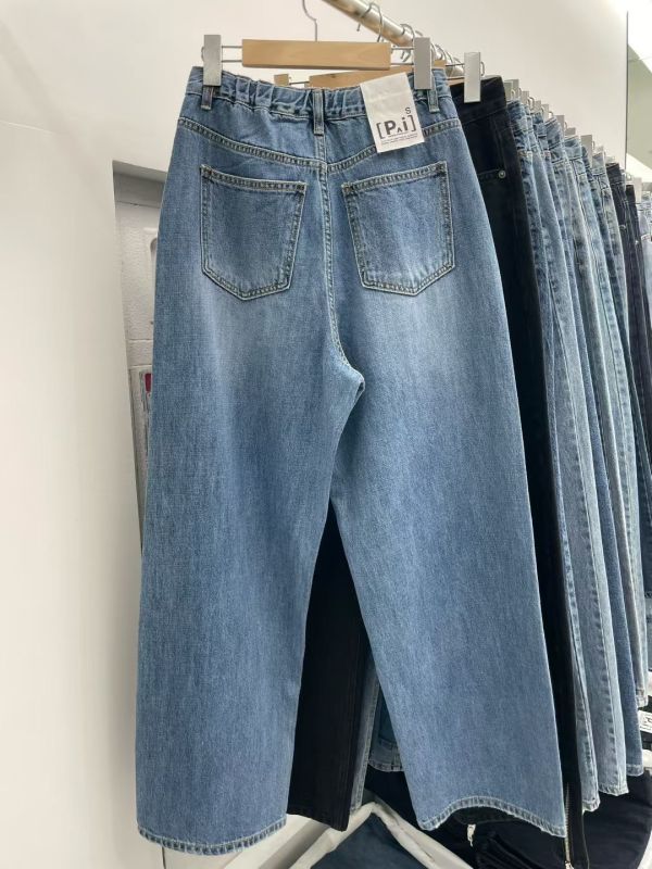 At912.p牌家好穿刷色牛仔寬褲 