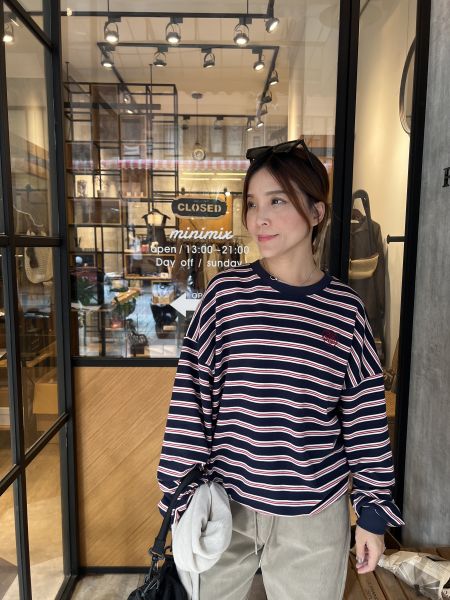 Nv103.好看配色條紋mtm 