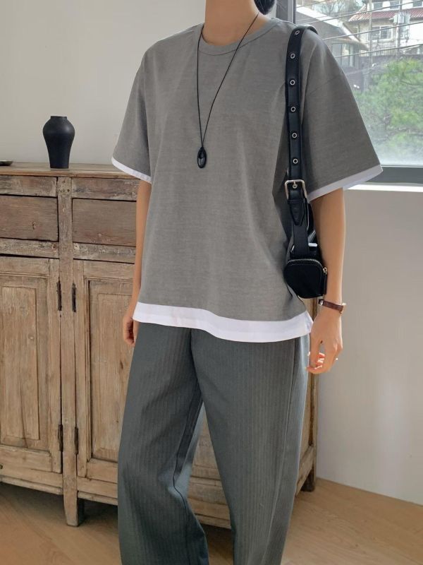 Mh304.愛牌家假2件水洗t 