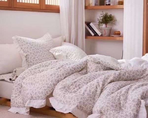 Kg87.少女心花語四季被/藍花 