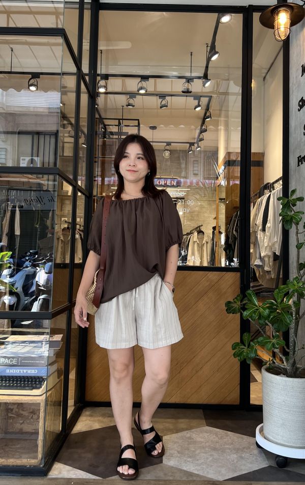 Ju11.簡約絲緞小姊姊上衣 