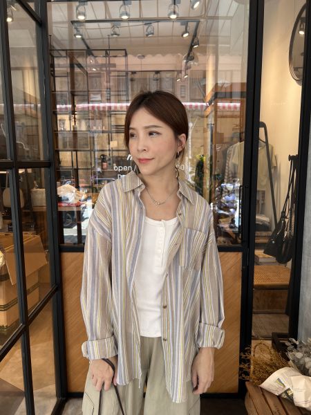 AAu15.美美配色直線衫 
